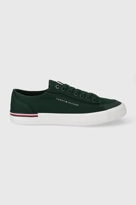 Zdjęcie produktu Tommy Hilfiger tenisówki CORPORATE VULC CANVAS męskie kolor zielony FM0FM04954