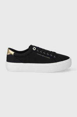 Zdjęcie produktu Tommy Hilfiger tenisówki ESSENTIAL VULC CANVAS SNEAKER damskie kolor granatowy FW0FW07682