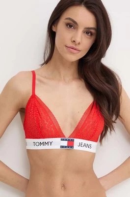 Zdjęcie produktu Tommy Jeans biustonosz kolor czerwony koronkowy gładki UW0UW05156