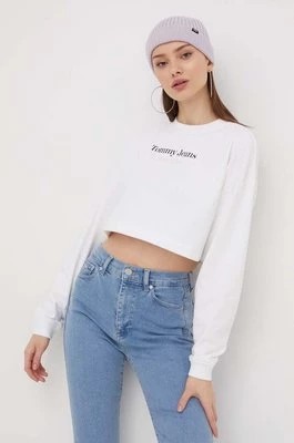 Zdjęcie produktu Tommy Jeans bluza damska kolor biały z nadrukiem DW0DW17332