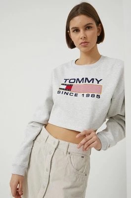Zdjęcie produktu Tommy Jeans bluza damska kolor szary z aplikacją