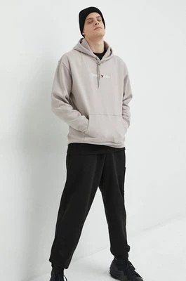 Zdjęcie produktu Tommy Jeans bluza męska kolor szary z kapturem z aplikacją