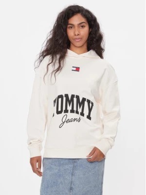 Zdjęcie produktu Tommy Jeans Bluza New Varsity DW0DW16399 Biały Oversize