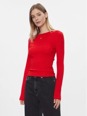 Zdjęcie produktu Tommy Jeans Bluzka Essential DW0DW17387 Czerwony Slim Fit