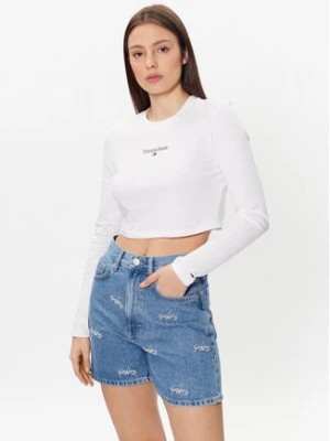 Zdjęcie produktu Tommy Jeans Bluzka Essential Logo DW0DW15443 Biały Cropped Fit