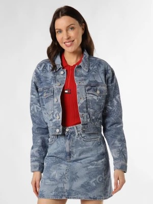 Zdjęcie produktu Tommy Jeans Damska kurtka dżinsowa Kobiety Bawełna niebieski wzorzysty,
