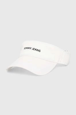 Zdjęcie produktu Tommy Jeans daszek kolor biały z nadrukiem AW0AW15955