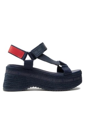 Zdjęcie produktu Tommy Jeans Espadryle Wedge Sandal EN0EN01810 Granatowy