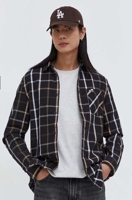 Zdjęcie produktu Tommy Jeans koszula bawełniana męska kolor czarny regular z kołnierzykiem klasycznym DM0DM18334