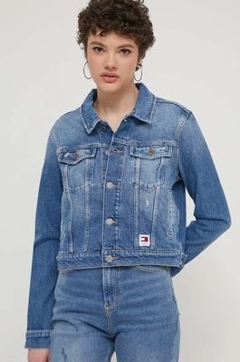 Zdjęcie produktu Tommy Jeans kurtka jeansowa damska kolor niebieski przejściowa DW0DW17653