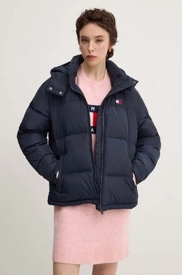 Zdjęcie produktu Tommy Jeans kurtka puchowa damska kolor granatowy zimowa oversize DW0DW18610