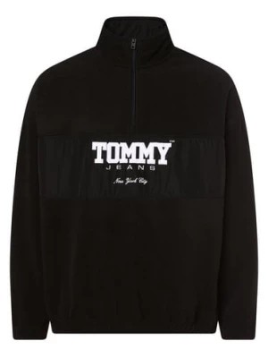 Zdjęcie produktu Tommy Jeans Męska bluza nierozpinana Mężczyźni Sztuczne włókno czarny jednolity,