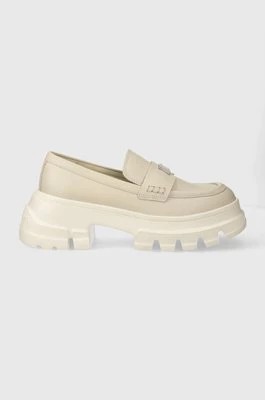 Zdjęcie produktu Tommy Jeans mokasyny TJW CHUNKY LOAFER damskie kolor beżowy na platformie EN0EN02504