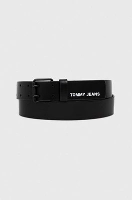 Zdjęcie produktu Tommy Jeans pasek skórzany męski kolor czarny