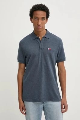 Zdjęcie produktu Tommy Jeans polo bawełniane kolor niebieski melanżowy DM0DM19622