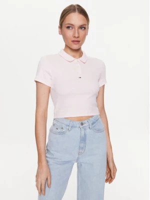 Zdjęcie produktu Tommy Jeans Polo Essential DW0DW15323 Różowy Slim Fit