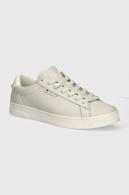 Zdjęcie produktu Tommy Jeans sneakersy skórzane TJM LEATHER LOW CUPSOLE kolor szary EM0EM01374