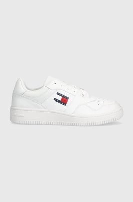 Zdjęcie produktu Tommy Jeans sneakersy skórzane TJM RETRO BASKET ESS kolor biały EM0EM01395