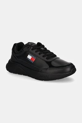 Zdjęcie produktu Tommy Jeans sneakersy skórzane TJM RUNNER FULL LEATHER ESS kolor czarny EM0EM01445