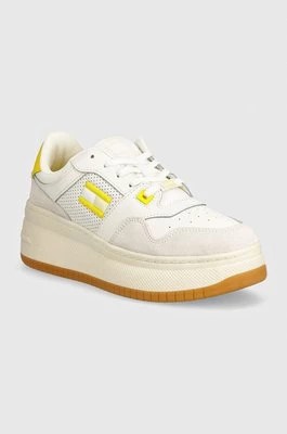 Zdjęcie produktu Tommy Jeans sneakersy TJW RETRO BASKET FLATFORM MIX kolor biały EN0EN02654