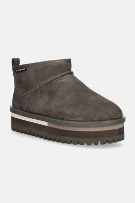 Zdjęcie produktu Tommy Jeans śniegowce zamszowe TJW SUEDE FLATFORM BOOT WL kolor szary EN0EN02599