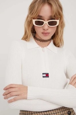 Zdjęcie produktu Tommy Jeans sweter damski kolor beżowy DW0DW17244