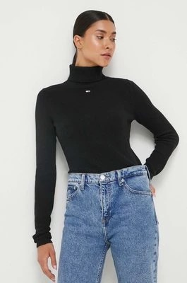 Zdjęcie produktu Tommy Jeans sweter damski kolor czarny lekki z golfem DW0DW16537