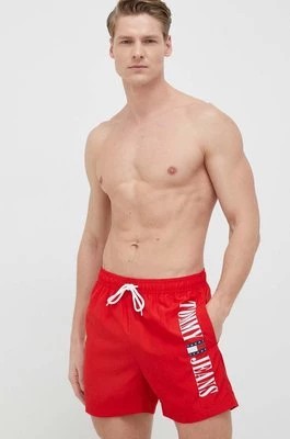 Zdjęcie produktu Tommy Jeans szorty kąpielowe kolor czerwony
