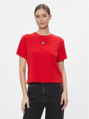 Zdjęcie produktu Tommy Jeans T-Shirt Badge DW0DW17391 Czerwony Boxy Fit