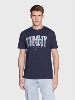 Zdjęcie produktu Tommy Jeans T-Shirt Classic Tartan DM0DM15666 Granatowy Classic Fit