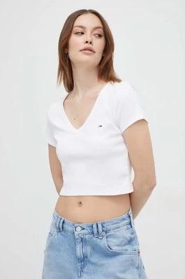 Zdjęcie produktu Tommy Jeans t-shirt damski kolor biały DW0DW17384