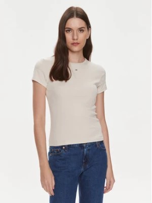 Zdjęcie produktu Tommy Jeans T-Shirt Essential DW0DW17383 Beżowy Slim Fit
