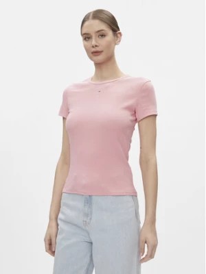 Zdjęcie produktu Tommy Jeans T-Shirt Essential DW0DW17383 Różowy Slim Fit