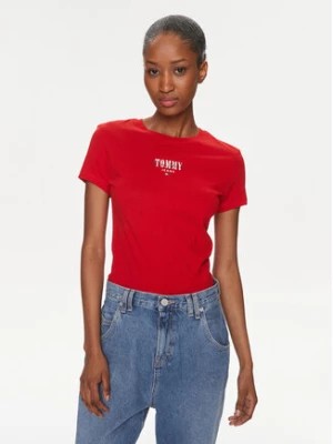 Zdjęcie produktu Tommy Jeans T-Shirt Essential DW0DW17839 Czerwony Slim Fit