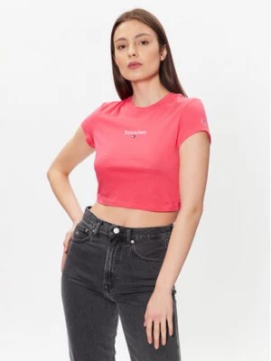 Zdjęcie produktu Tommy Jeans T-Shirt Essential Logo DW0DW15444 Różowy Cropped Fit