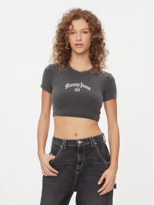 Zdjęcie produktu Tommy Jeans T-Shirt Grunge DW0DW16451 Czarny Cropped Fit
