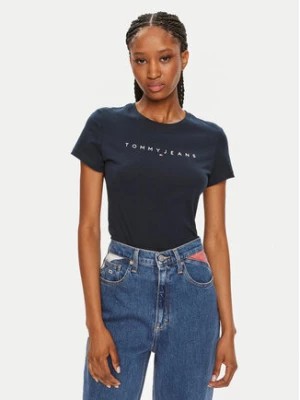 Zdjęcie produktu Tommy Jeans T-Shirt Linear DW0DW18398 Granatowy Slim Fit