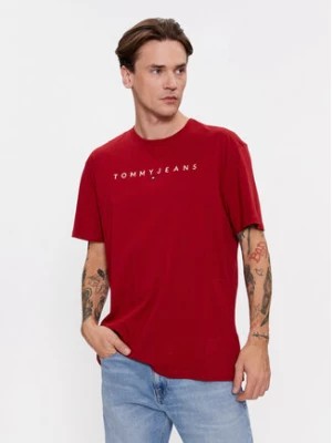 Zdjęcie produktu Tommy Jeans T-Shirt Linear Logo DM0DM17993 Czerwony Regular Fit