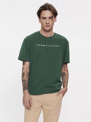 Zdjęcie produktu Tommy Jeans T-Shirt Linear Logo DM0DM17993 Zielony Regular Fit