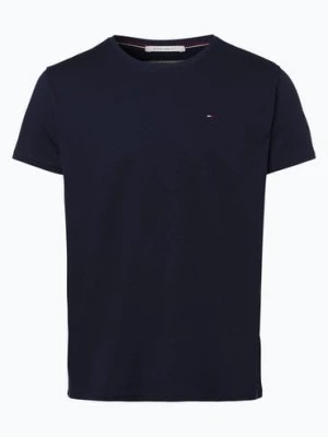 Zdjęcie produktu Tommy Jeans T-shirt męski Mężczyźni Bawełna niebieski jednolity,