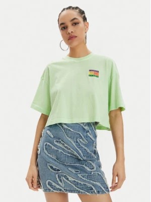 Zdjęcie produktu Tommy Jeans T-Shirt Summer Flag DW0DW18141 Zielony Oversize