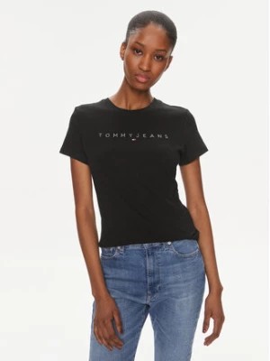 Zdjęcie produktu Tommy Jeans T-Shirt Tonal Linear DW0DW17827 Czarny Slim Fit