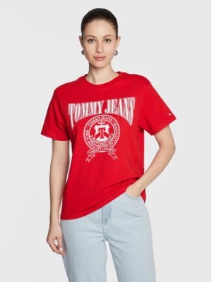 Zdjęcie produktu Tommy Jeans T-Shirt Varsity DW0DW14919 Czerwony Loose Fit