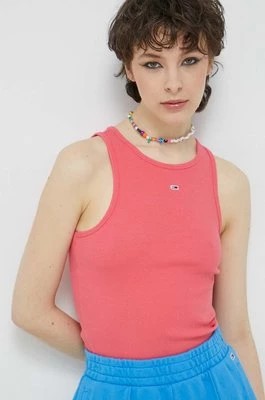 Zdjęcie produktu Tommy Jeans top damski kolor różowy DW0DW14875