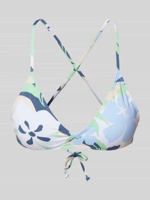 Zdjęcie produktu Top bikini z wiązaniem na szyi i kwiatowym wzorem Roxy