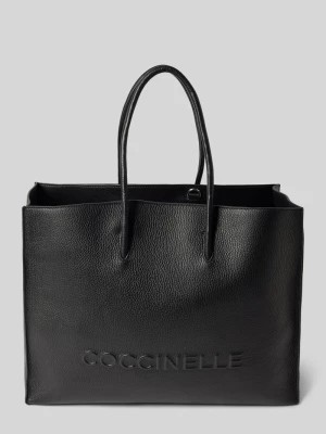 Zdjęcie produktu Torba shopper z fakturowanym wzorem model ‘MYRTHA’ Coccinelle