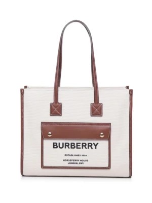 Zdjęcie produktu Torba z płótna z obszyciem skórzanym Burberry