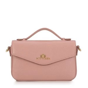 Zdjęcie produktu Torebka damska crossbody ze skóry groszkowej różowa Wittchen