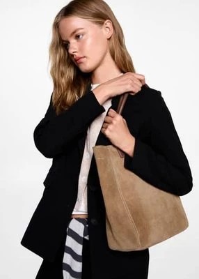 Zdjęcie produktu Skórzana torba shopper MANGO TEEN