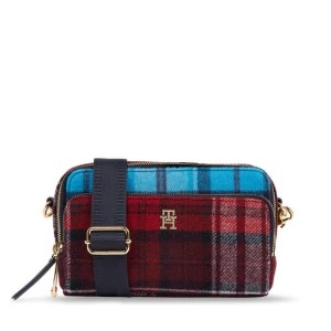 Zdjęcie produktu Torebka Tommy Hilfiger Iconic Tommy Camera Bag Check C AW0AW15206 Bordowy